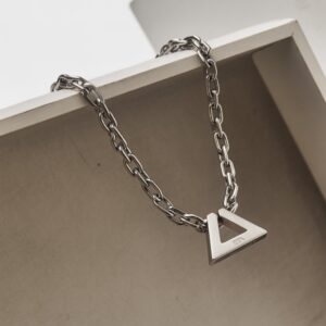 Men's Necklace with Triangular Pendent